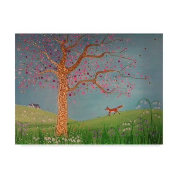 Angie Livingstone 'Spring Fox' Canvas Art, 35x47, Trademark Fine Art, Mfr#: ALI38035-C3547GG